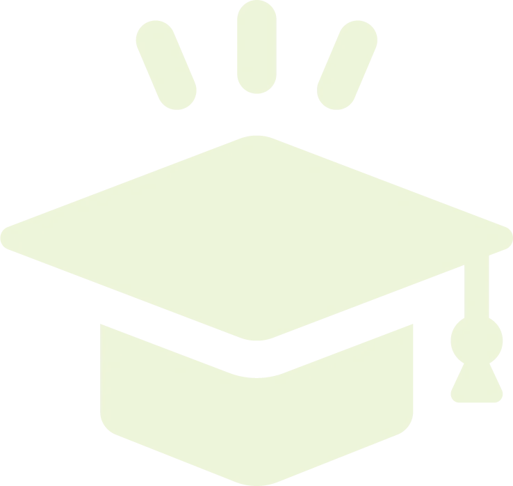 Graduation cap icon with tassel.